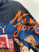 Load image into Gallery viewer, Hand painted 90s Kolorway NY denim top