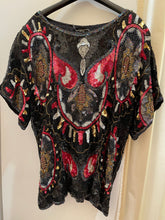 Load image into Gallery viewer, Vintage Jean for Joseph Le Bon silk amd sequin shirt