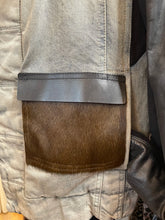 Load image into Gallery viewer, Rick Owens mix media denim and leather jacket