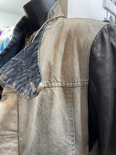 Load image into Gallery viewer, Rick Owens mix media denim and leather jacket