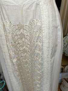 Vintage White edwaurdian Skirt