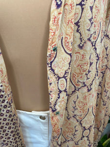 Louis Vuitton Beige V-neck paisley blouse