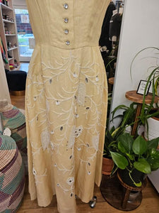Vintage Yellow 50s fit n flare Dress