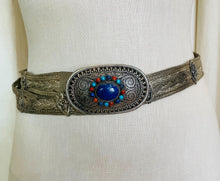 Load image into Gallery viewer, Vintage Woven metal and Precious Stone Belt