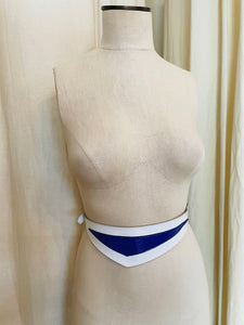 Thierry Mugler Purple and White Asymmetrical Buckle Belt