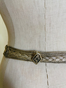 Vintage Woven metal and Precious Stone Belt