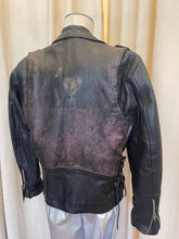 Load image into Gallery viewer, Vintage heavy leather motorcycle jacket