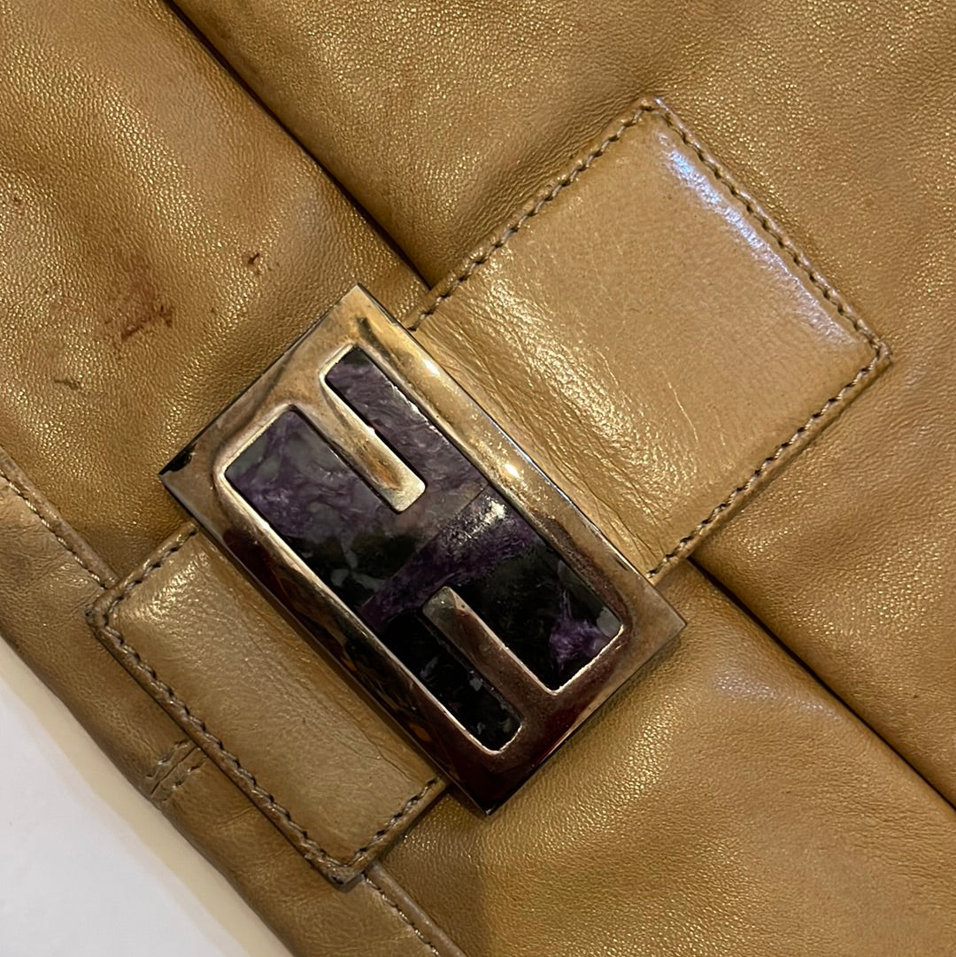 Fendi Vintage Brown Leather Crossbody
