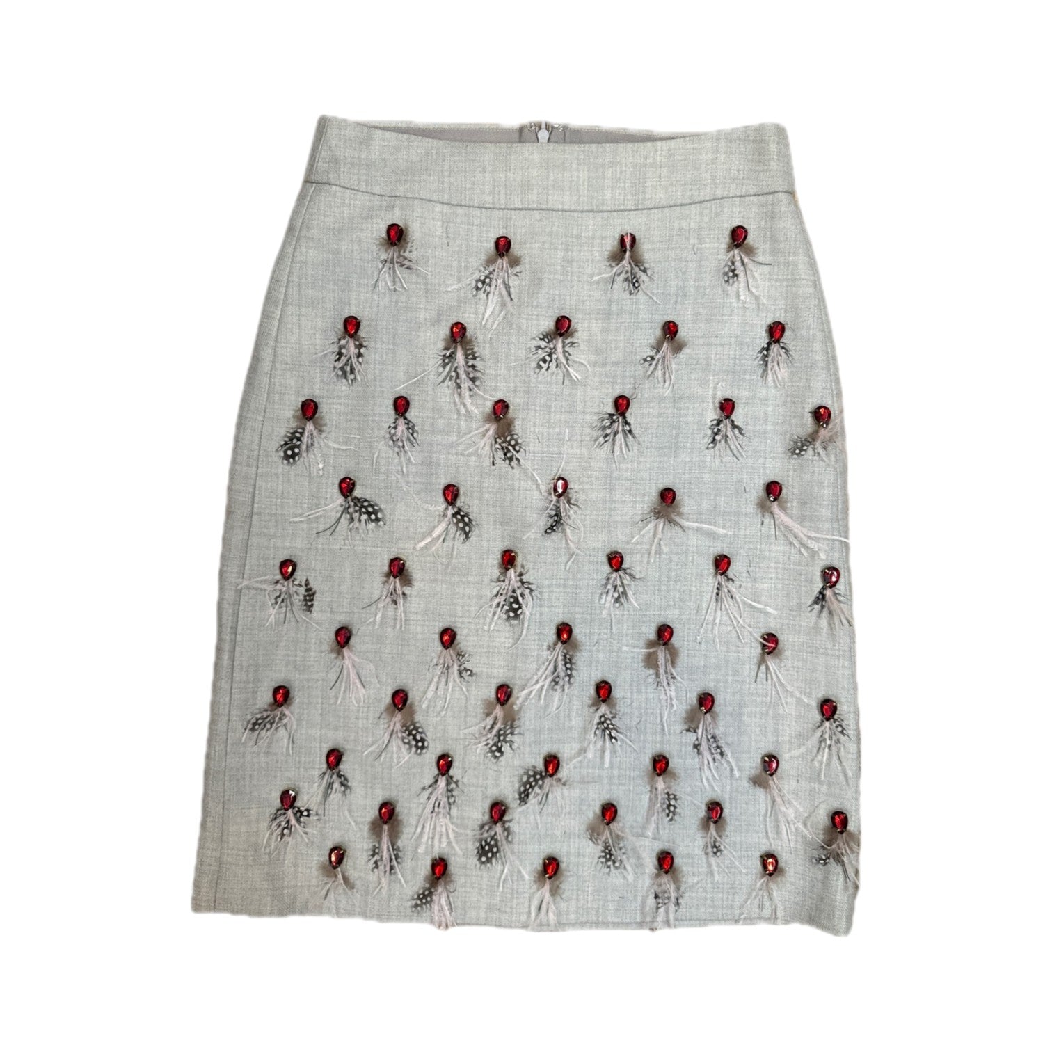 Gray Jewel Embellished Pencil Skirt Size – IndigoStyle