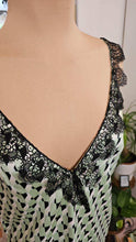 Load image into Gallery viewer, Green/Black Printed Slip Dress