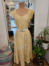 Load image into Gallery viewer, Vintage Yellow Decorate Dress