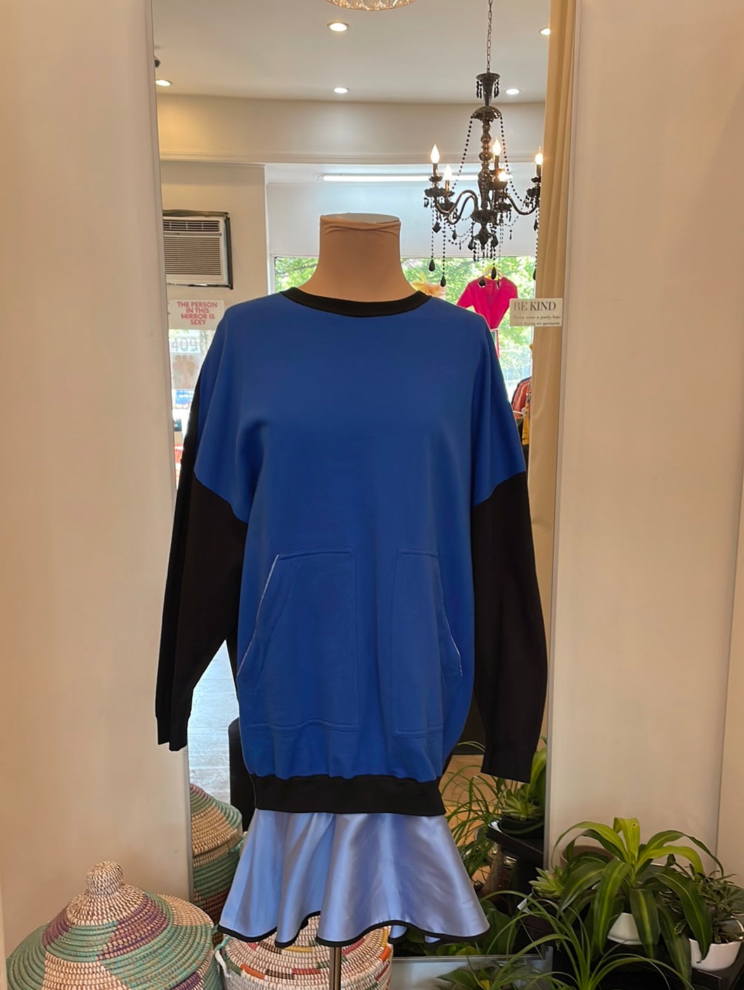 Oswald Blue Sweatshirt dress