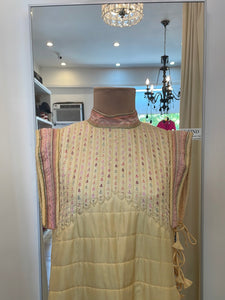 Vintage Asian Silk Quilted Tunic