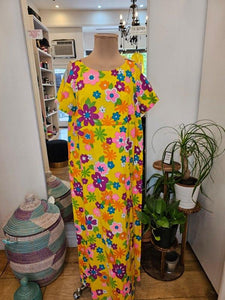 Vintage Mod Floral Maxi Dress