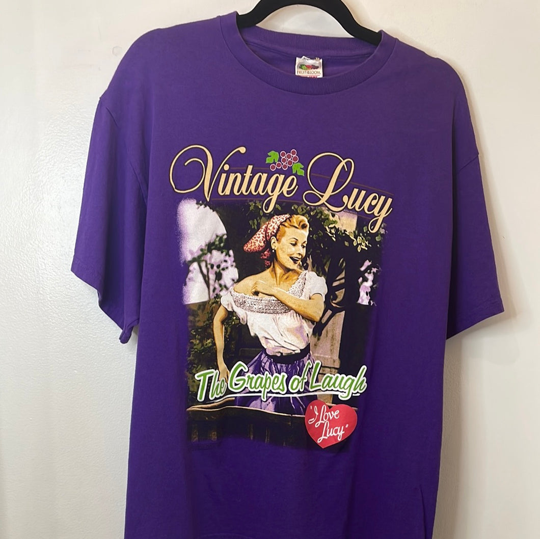 Vintage I Love Lucy: The Grapes of Laugh Purple T-shirt