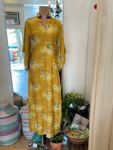 Liberty House Vintage Silk Yellow with Porcelain print