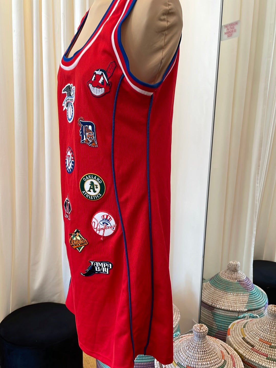 Major League Baseball Jersey Red Dress – IndigoStyle Vintage