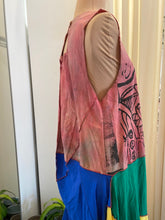 Load image into Gallery viewer, Handcrafted color block dress with kangaroo pouch