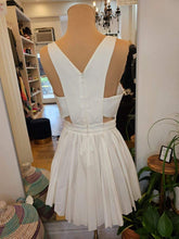 Load image into Gallery viewer, White Pleated Fit and Flare Dress