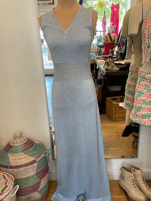 Vintage Anne Fogarty Blue Knit Dress