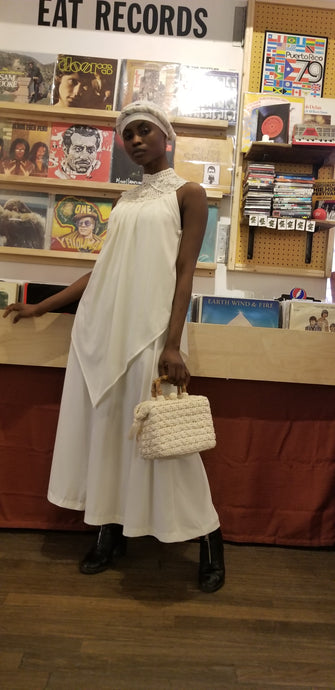 Ivory  vintage handkerchief dress