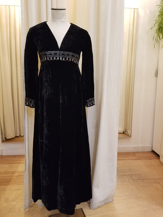 Roger Milot Velvet Maxi Dress