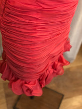 Load image into Gallery viewer, 1980&#39;s Lillie Rubin Ruched Coral Dress