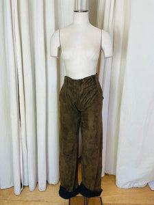 1990's Dolce and Gabbana Wool and Suede Fisherman Pants