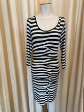 Load image into Gallery viewer, Black &amp; White Dress x has stretch