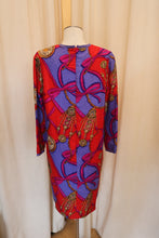 Load image into Gallery viewer, Vintage silk graphic print dress