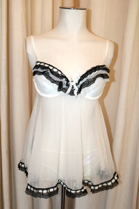 Vintage Cassandra Intimates White & Black Lingerie (NWT)