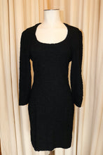 Load image into Gallery viewer, Vintage Patrick Kelly 80s Black and Textured Stretch Body-con midi Dress