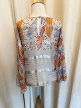 Load image into Gallery viewer, Vintage Zandra Rhodes Silver Sheer Blouse