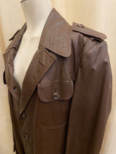 Load image into Gallery viewer, Vintage Brown Leather Trench