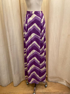 Vintage Brigance Purple Abstract Maxi Skirt