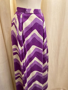 Vintage Brigance Purple Abstract Maxi Skirt