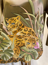 Load image into Gallery viewer, 1980&#39;s Carol Paterson Silk Jaguar Blouse