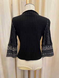 Jean Paul Gaultier Textured Knit Wrap Jacket