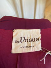 Load image into Gallery viewer, 1940s Maroon Blazer with New Gold Buttons