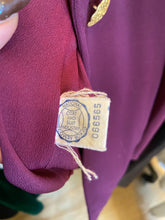 Load image into Gallery viewer, 1940s Maroon Blazer with New Gold Buttons