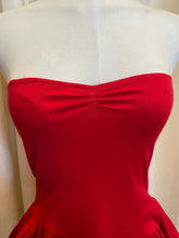 Load image into Gallery viewer, 1990&#39;s Norma Kamali Red Strapless Blouse
