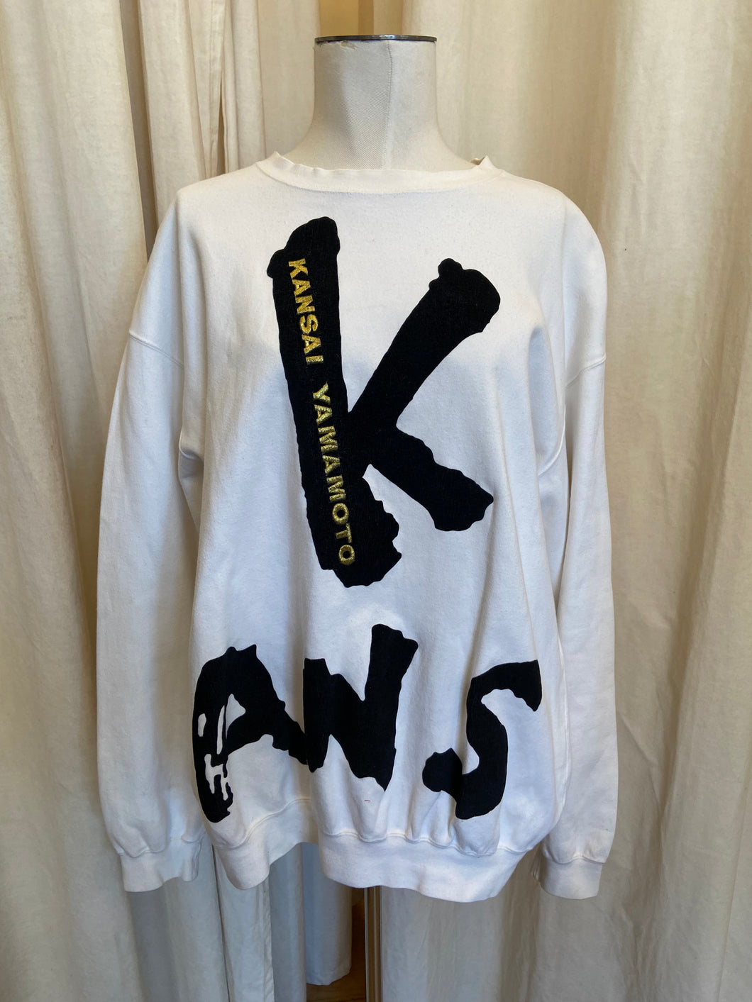 White Kansai Man Long Sleeve Sweatshirt