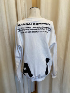 White Kansai Man Long Sleeve Sweatshirt