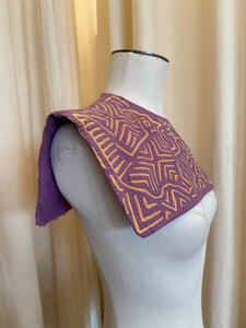 Vintage Bird Graphic Columbian Mola Cloth Collar
