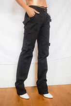 Load image into Gallery viewer, Black Cotton Pants w/ Buckle