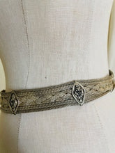 Load image into Gallery viewer, Vintage Woven metal and Precious Stone Belt