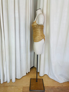 1990's Gianfranco Ferre Gold Metallic One Piece Suit