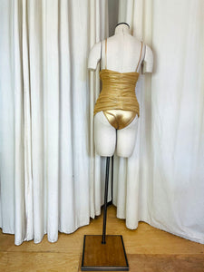 1990's Gianfranco Ferre Gold Metallic One Piece Suit