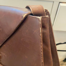 Load image into Gallery viewer, Vintage 60s Jean Patou brown leather structured bag
