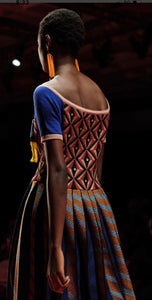 Maxhosa by Laduma contrasting print knit dress